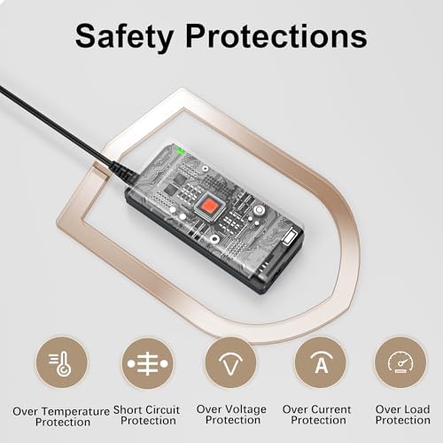 High-Performance 12 V AC Adapter for PAXCESS Rugged330 & Rockpals BALDR330 – Ultimate Durable Power Supply for 330 W Solar Generators, Fast Charging for Outdoor Adventures and Emergency Preparedness