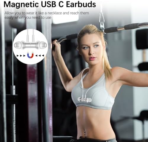 COOYA USB C Wired Earbuds – Premium Noise-Isolating In-Ear Headphones with Magnetic Comfort Design for Exceptional Sound Quality – Perfect Compatibility with i Phone 16 Pro Max, i Pad 10, Samsung S25 Ultra, and More – Ideal for Audiophiles Seeking Unmatched Audio Experience and Hands-Free Functionality