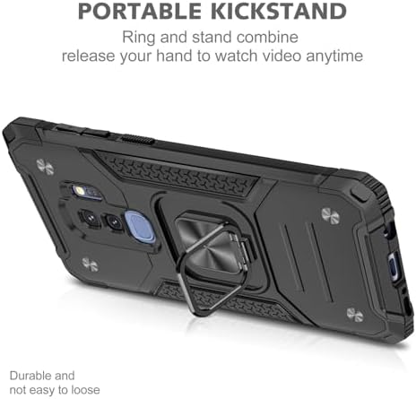 Rugged Military-Grade Shockproof Case for Samsung Galaxy S9 Plus – Red Armor with Built-in Kickstand and Magnetic Car Mount for Ultimate Protection and Style – Perfect for Active Lifestyles