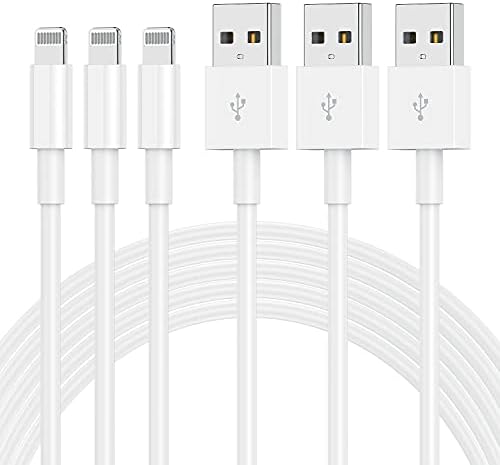 3 Pack 10 FT Apple MFi Certified Lightning to USB Charging Cables for i Phone 12/11/10/X/XR/8 – Fast, Durable, and Flexible Charging Solution for Enhanced Device Usability and Performance