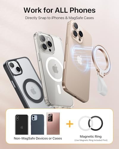 Elevate Your Mobile Usage with the Andobil 2025 Magnetic Phone Grip Holder – Unmatched Stability for i Phone 16 Pro Max Plus, 15/14/13/12 & Android Devices, Stylish Purple Finish – Ergonomic Ring Stand & Kickstand for Effortless Hands-Free Functionality and Seamless Mag Safe Compatibility