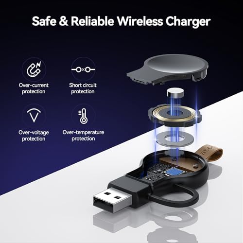 Portable Magnetic Wireless Charger for Apple Watch – Fast Charging i Watch Accessory for Ultra, Series 1-9, and SE – Travel-Friendly Cordless Design for Ultimate Convenience and Durability