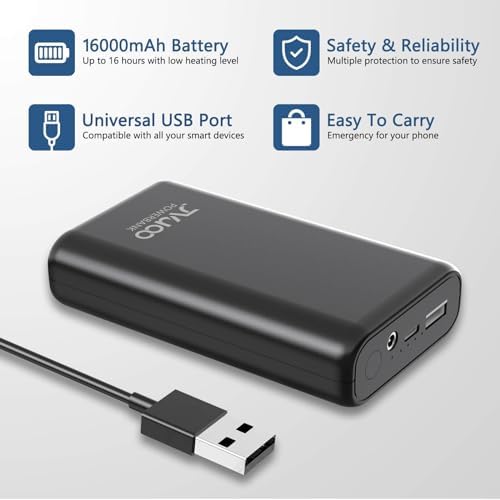 Ultimate 16,000 m Ah Heated Vest Battery Pack – Versatile Power Bank for Heated Jackets, Hoodies & Pants with Fast Type-C Charging for i Phone & Android Devices – Unmatched Warmth & Connectivity for Outdoor Enthusiasts and Daily Commuters