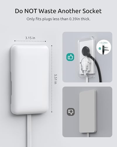 NUTICT 3-Foot Flat Plug Power Strip with 5 Outlets & 4 USB Ports – Compact Surge Protector for Home and Office, 1440 Joules Safety, Space-Saving Design, Ideal for Desk & Wall Mount Use, Efficient Device Charging and Organization