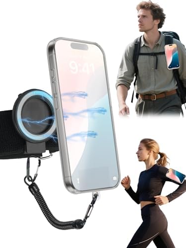 Magnetic Phone Holder for Outdoor Enthusiasts – Hands-Free Universal Clip for Hiking, Running & Travel – Secure Smartphone Mount with Quick-Release Functionality – Lightweight, Durable Accessory for Active Lifestyles