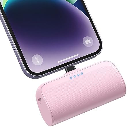 Ultra-Compact 5200 m Ah Power Bank for i Phone – PD Fast Charging Mini Portable Charger with Enhanced Compatibility for i Phone Models 14/13/12/11/XS/XR/X/8/7/6/6 s – Essential On-the-Go Battery Backup for Busy Lifestyles
