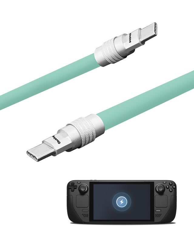 Ultimate 100 W USB Type C Fast Charging Cable for Steam Deck – 6.6 ft Durable Silicone Charger with Tangle-Free Design, Ideal for Gamers & Tech Lovers, Superior Power Delivery for All USB-C Devices