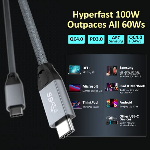 Elevate Your Tech Experience with QCEs 8 K USB C Monitor Display Cable – 3.3 Ft, 30 Hz Ultra High-Resolution for Stunning Visuals, 20 Gbps High-Speed Data Transfer, and 100 W Power Delivery – Thunderbolt 4 Compatible with i Phone 16/15 Pro Max Plus, Mac Book Pro/Air, i Pad – Unmatched Performance and Versatile Connectivity