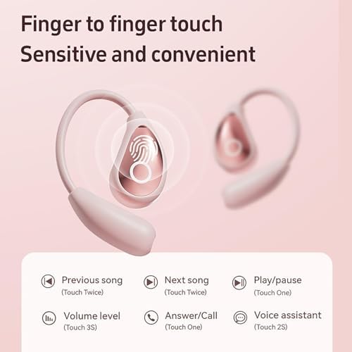 Open Ear Wireless Bluetooth Earbuds for Active Lifestyles – Advanced Air Conduction Technology, Superior Sweat Resistance, and Long-Lasting Battery in LED Charging Case – Ideal for Running, Safe Driving, and Daily Fitness Use