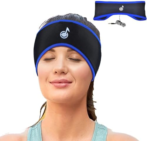 Premium Stereo Sleep Headphones with Ultra-Comfort Headband – Ideal for Side Sleepers and Meditation – Perfect Travel Companion for Deep Relaxation and Mindfulness – Exceptional Sound Quality for Men and Women – Experience the Ultimate in Audio Comfort (Black)