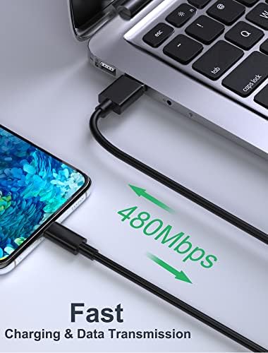 Ultra-Fast Type C Charger Bundle: 2 Adaptive USB-C Wall Chargers with 6 FT & 1.5 FT Cables for Samsung Galaxy Devices – Rapid Charging & Enhanced Safety Features for S21, S20, Note Series & More