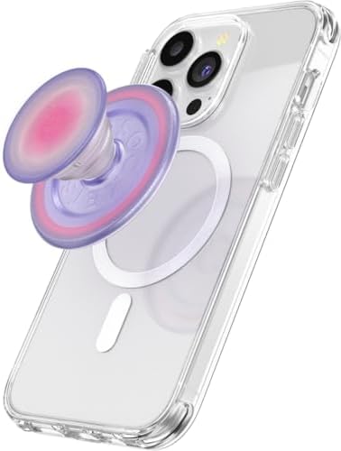 Vibrant Mag Safe Rainbow Glass Pop Socket Grip & Stand – Secure Hands-Free Kickstand for Effortless Wireless Charging and Enhanced Smartphone Functionality