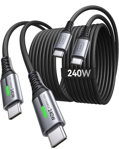 Ultimate 240 W INIU USB-C to USB-C Fast Charging Cable for i Phone 16, Samsung Galaxy S24, and Google Pixel – Unmatched Power and Versatility for Rapid Device Charging and Data Transfer