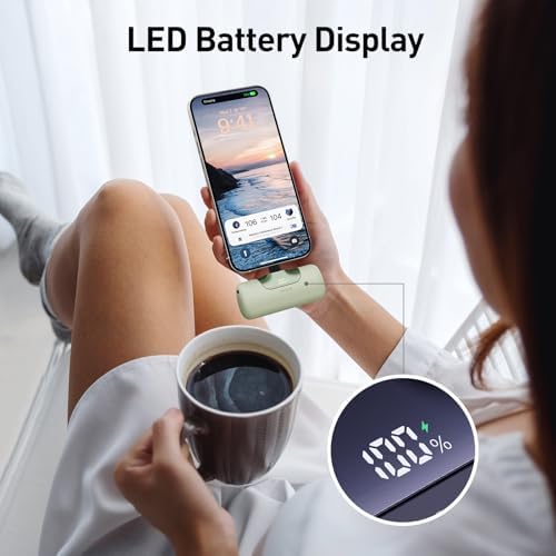 Compact Pink i WALK 5500 m Ah Power Bank – Ultra-Fast 22.5 W USB-C Charger for i Phone 16/15, Samsung Galaxy S25/S24/S23, i Pad – Lightweight Portable Battery for On-the-Go Charging and Enhanced Compatibility