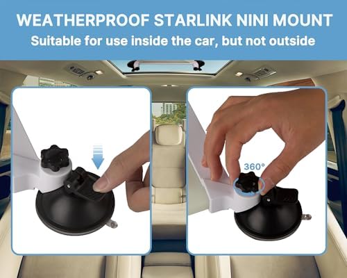 Starlink Mini Sunroof Car Window Mount – Optimized Satellite Signal Booster with 4 EVA Protective Gaskets for Enhanced Connectivity and Easy Installation – Perfect for Road Trips and Remote Locations