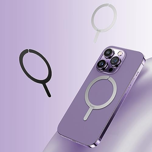 Mag Safe Sticker 2 Pack – Universal Magnetic Charging Ring for i Phone & Galaxy Devices – Elegant Mirror Blue Design for Enhanced Fast Charging – Effortless Wireless Compatibility for Busy Lifestyles – Durable, Lightweight, Residue-Free Application