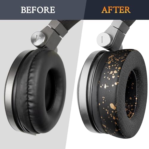 Premium SOULWIT Mesh Earpads for JBL Synchros E50, E50 BT, S500, S700 Wireless Headphones – Ultimate Noise Isolation and Comfort Upgrade in Stylish Black Gold – Durable Replacement Cushions for Enhanced Audio Experience