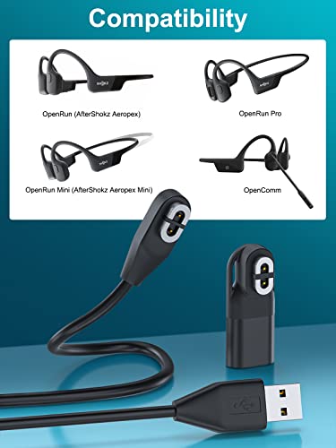 Seynli USB C Charging Solution for Aftershokz Headphones – Dual Adapter & Cable Set for Seamless Compatibility with Shokz Aeropex, Open Run & More – Fast Charging & Durable Design for Enhanced Audio Experience