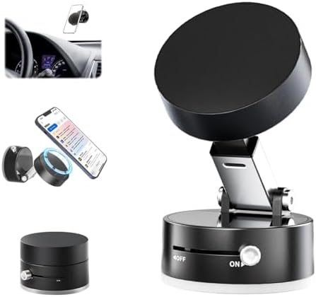 SEVENKA 360-Degree Magnetic Car Phone Holder: Universal Adjustable Mount for Hands-Free Navigation with Secure Windshield Suction – Compatible with i Phone & Samsung for Enhanced Road Safety and Optimal Viewing Angles