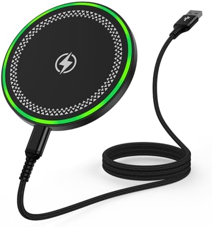 15 W High-Speed Wireless Charging Pad for Motorola Razr 2024 & Samsung Galaxy S25-S20 – Universal Android Charging Station with Non-Slip Design, Safety Features & Portable Convenience for Effortless Power Delivery