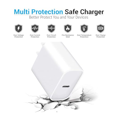 2 Pack 6FT AirPods 4 USB C Cable 20W Wall Charger for AirPods 4 Gen, AirPods Pro 2 2nd, AirPods Max 2 (2024), Apple TV Remote 3/4rd gen,TV 4K/Siri Remote 3 gen, iPhone 15/16,Pro Max,Plus Charging Cord – Enhanced Compatibility and Speed