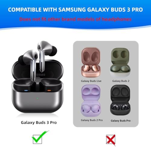 Elevate Your Audio Experience with Memory Foam Ear Tips for Galaxy Buds3 Pro – Premium Comfort & Enhanced Noise Isolation for Samsung Buds Pro 3, Available in Sizes S/M/L (3 Pairs) with Lifetime Replacement Guarantee – Perfect for Long Listening Sessions and Superior Sound Enhancement