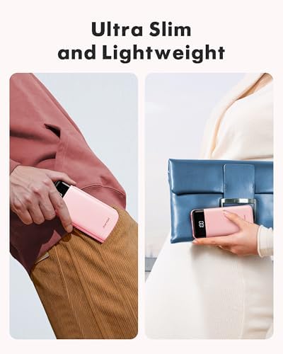 Ultra-Slim 10,000 m Ah Portable Power Bank with Built-In Charging Cables – 6 Outputs, 3 Inputs, Fast 3 A Charging for Universal Device Compatibility – Essential Travel Battery Pack for i Phone, Samsung, Google Pixel, LG, and More