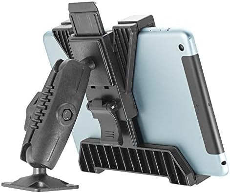 Heavy-Duty Drill Base Tablet Holder for 7″-10″ Devices – i BOLT Tab Dock Bizmount AMPs – Optimal Solution for Commercial Vehicles & Work Environments – Adjustable 1″ Ball Joint for Maximum Flexibility & Stability – Boost Efficiency with Reliable, Hands-Free Tablet Positioning