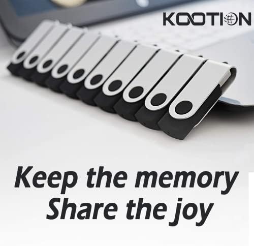 KOOTION 10-Pack 8 GB USB Flash Drives – High-Speed, Portable Memory Sticks with Keychain Design for Effortless Data Transfer and Storage Solutions – Compatible with PCs, Laptops, and Consoles