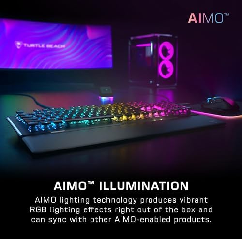Experience Unmatched Gaming Precision with Turtle Beach Vulcan TKL Tenkeyless Mechanical Keyboard – Linear Titan Switch, Customizable AIMO RGB Lighting, Durable Aluminum Build, and Portable USB-C Connectivity for Ultimate Performance and Style