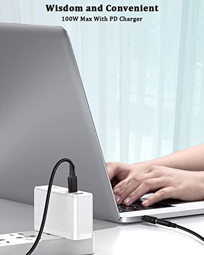 Universal USB C to DC Adapter Power Plug Kit – 19 Piece Braided PD Charging Cable Set with 5.5 x 2.1 mm Round Barrel Jack for MSI, Acer, Asus, Lenovo, Dell, HP Laptops – Fast Charging, Enhanced Compatibility, Durable Design for All Your Power Needs