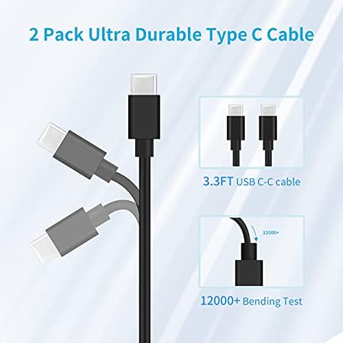 Ultimate USB C Fast Charger Kit for Google Pixel 9/9 Pro, Samsung Galaxy S24 – 30 W PD & QC 3.0 Car Adapter, 20 W Wall Block, Dual 3.3 ft Type C Cables for Rapid Charging Efficiency and Versatile Device Compatibility