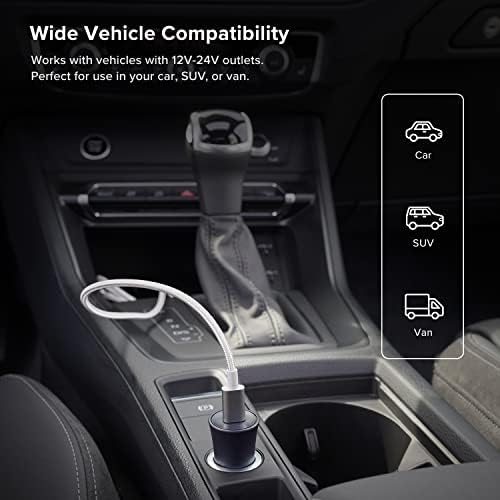 i Ottie Rapid Volt 30 W High-Speed Car Charger – USB-C Power Adapter for Google, Samsung & Apple Devices – Compact & Durable Fast Charger with Safety Features for On-the-Go Charging