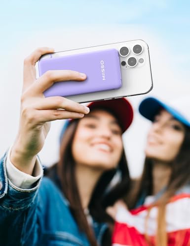 miisso 10000 m Ah Ultra-Slim Portable Power Bank with Integrated Charging Cables – Multi-Device USB-C Travel Charger for i Phone & Samsung – Compact, Lightweight Battery Pack Designed for Maximum Portability and Efficiency