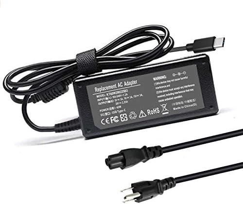 45 W USB-C Power Adapter: Universal Charger for HP, Dell, Samsung, Acer, Sony, and Toshiba Laptops & Smartphones – Fast Charging with Enhanced Compatibility for Google Pixel & More – Safe, Reliable, and Backed by 1-Year Warranty