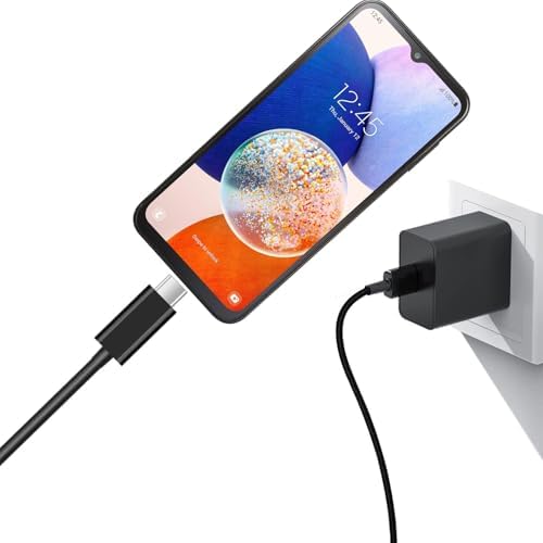 Rapid Charge USB C Power Adapter for Samsung Galaxy | 5 FT Heavy-Duty Type C Cable for A14, A54, A03 S, A13, A15, A16 5 G, A53, A23, A34, A24 | Exceptional Durability and High-Speed Performance for On-the-Go Lifestyles | Essential Charging Solution for Android Devices