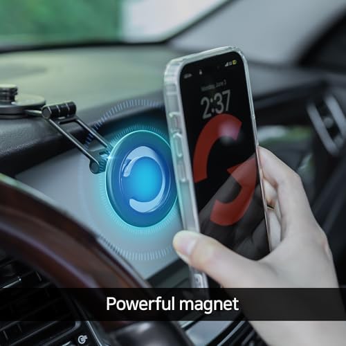 OLG Premium Magnetic Car Phone Holder – Mag Safe Compatible with 4000 G Strong Grip, 360° Rotation & 180° Angle Adjustability for Ultimate Viewing Comfort – No-Residue Adhesive for Easy Installation & Enhanced Device Compatibility