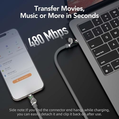 4-in-1 Universal Multi USB Charging Cable – 240W Max Fast Charger Cord with Multiple Connectors for iPhone 16/15/14/13, iPad, Samsung, MacBook, Tablets & More (Black, 6.6Ft) – Enhanced Compatibility and Speed