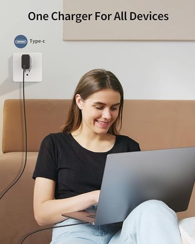 Revolutionize Your Charging Experience with the 65 W Ga N III USB-C Fast Charger – Ultimate Universal Wall Adapter for Mac Book Pro/Air, i Phone 15/16/Pro, Galaxy S22/S23, i Pad Pro & More – Streamlined PPS Power Delivery for Rapid, Safe Charging in a Sleek White Finish
