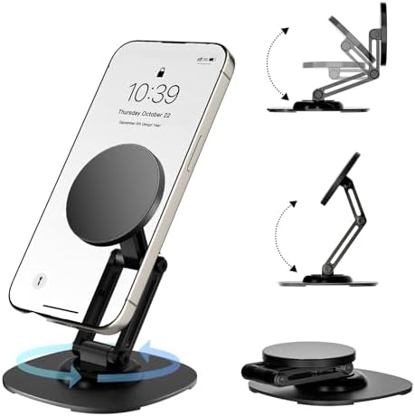 Rotation Magnetic Phone Stand Holder for iPhone Adjustable phone Holder Stand for Desk – Enhanced Compatibility and Speed