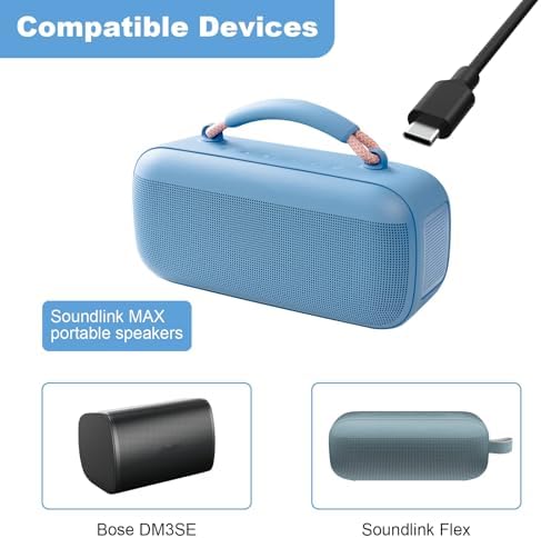 Ultimate 65 W USB-C Power Adapter for Bose DM3 SE, Sound Link Flex & MAX – Fast, Reliable Charging with 6 ft Extended Cable for Unmatched Flexibility – Universal 110-240 V Input for Global Use – Ideal Power Solution for Home, Office, and Travel Enthusiasts