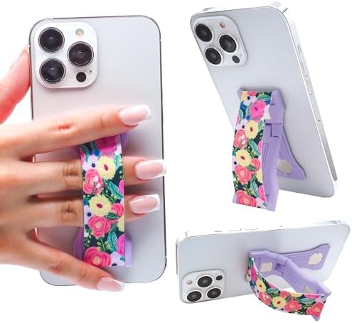 Upgrade Your Smartphone Handling with LOVEHANDLE PRO Premium Phone Grip – Vibrant Daisy Print – Multi-Functional Silicone Strap, Magnetic Mount & Kickstand for Effortless Device Management and Hands-Free Viewing Experience – Ideal for Stylish Mobile Use