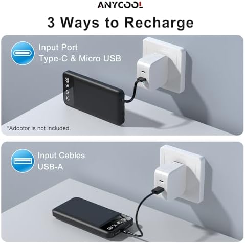 High-Capacity 40000 m Ah Portable Power Bank with 4 Built-In Cables, 5 Outputs & 3 Inputs – Ultimate Travel Charger & Emergency Backup with Flashlight for i Phone, Android, and Tablets – Versatile All-in-One Charging Solution with Enhanced Safety Features