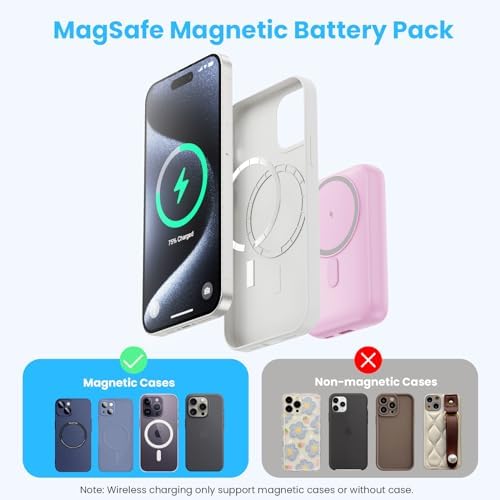 Revolutionary 4-in-1 Magnetic Portable Charger 10800 m Ah – Rapid USB-C Power Bank with LCD Display, Fast Charging for i Phone 16/15/14/13/12 & Apple Watch – Sleek White Design for Ultimate Compatibility and On-the-Go Convenience