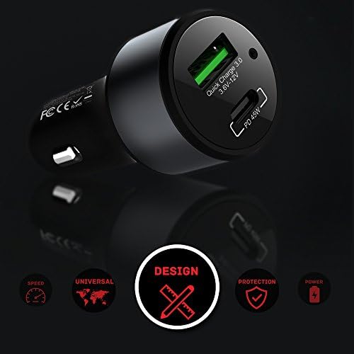 Experience Rapid Power with the Link On 84 W USB-C Car Charger: Dual-Port Fast Charging Adapter Featuring 60 W PD3.0 & 18 W QC3.0 for Mac Book, Dell XPS, Google Chromebook & More – Compact, Multi-Device Accessory with Enhanced Safety Mechanisms for Reliable Performance on the Road