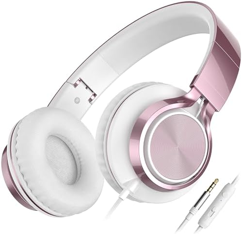 Premium AILIHEN C8 Kids Wired Headphones – Foldable On-Ear Design with Adjustable Volume Control and Built-In Microphone for Safe Listening – Perfect for School, Travel, and Home Use (Black/Blue) – Exceptional Sound Quality for Young Audiophiles and Learning Environments