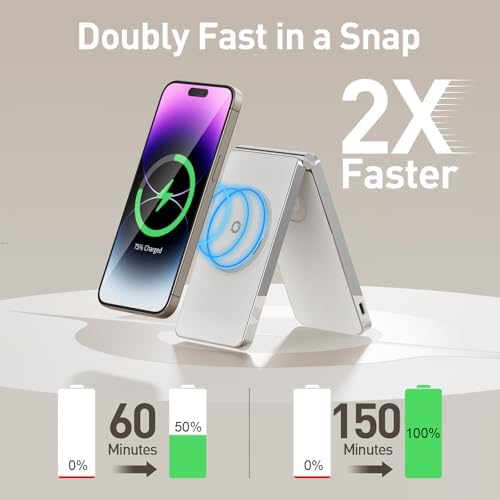 2025 Advanced 3-in-1 Magnetic Wireless Mag-Safe Charging Station for i Phone 16/15/14/13/12 Pro Max, Effortless Charging Stand for Apple Watch & Air Pods – Fast Max Power-Up for Tech Enthusiasts, Ideal Gift for Men