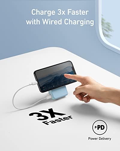 Anker 633 Magnetic Power Bank: 10,000 m Ah Foldable Wireless Charger with 20 W USB-C Fast Charging and Built-in Stand, Mag Safe-Compatible for i Phone 16/15/14/13/12 Series – Ultimate Portability and Efficiency for On-the-Go Charging
