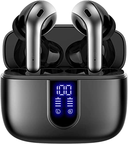 TAGRY True Wireless Bluetooth Earbuds – 60 Hours Playback with LED Battery Display, IPX5 Waterproof, Wireless Charging Case – Perfect for Sports, TV, Smartphones, and Laptops – Superior Sound Quality and Comfort for Active Lifestyles