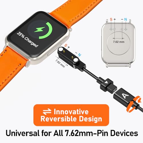 Revolutionary Dual-Pack AB284 Magnetic Reversible Charger – Fast 2.84 mm Pin-Pitch Cable for Smartwatches & Bone Conduction Headphones – Superior Durability & Convenience for Tech Savvy Users – Hassle-Free Power Solution for On-the-Go Lifestyles